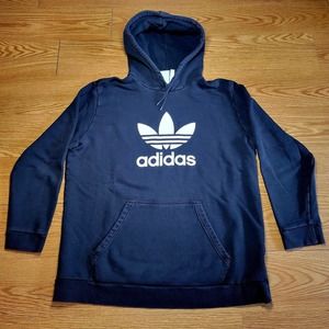 Adidas Originals Men's Trefoil Hoodie Size XL Black/White